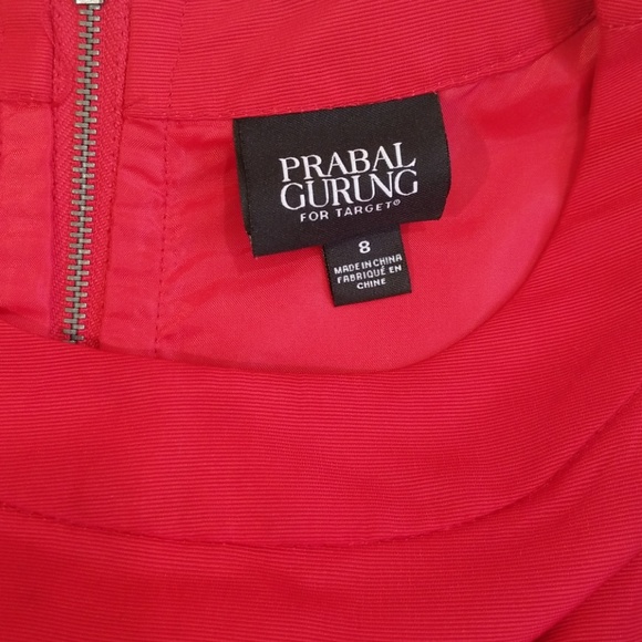 Prabal Gurun  party tea red/black dress. Size 8 - Picture 8 of 8